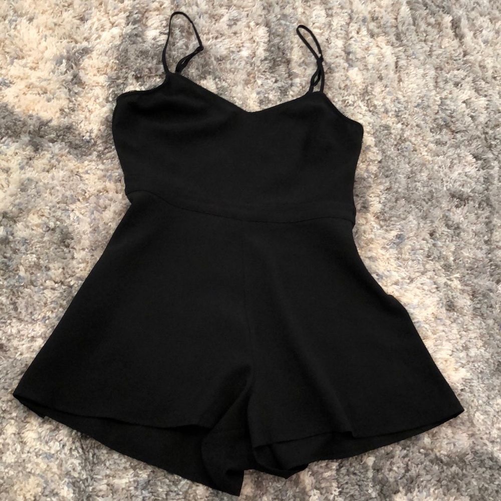 Black Romper w Back Cut Out